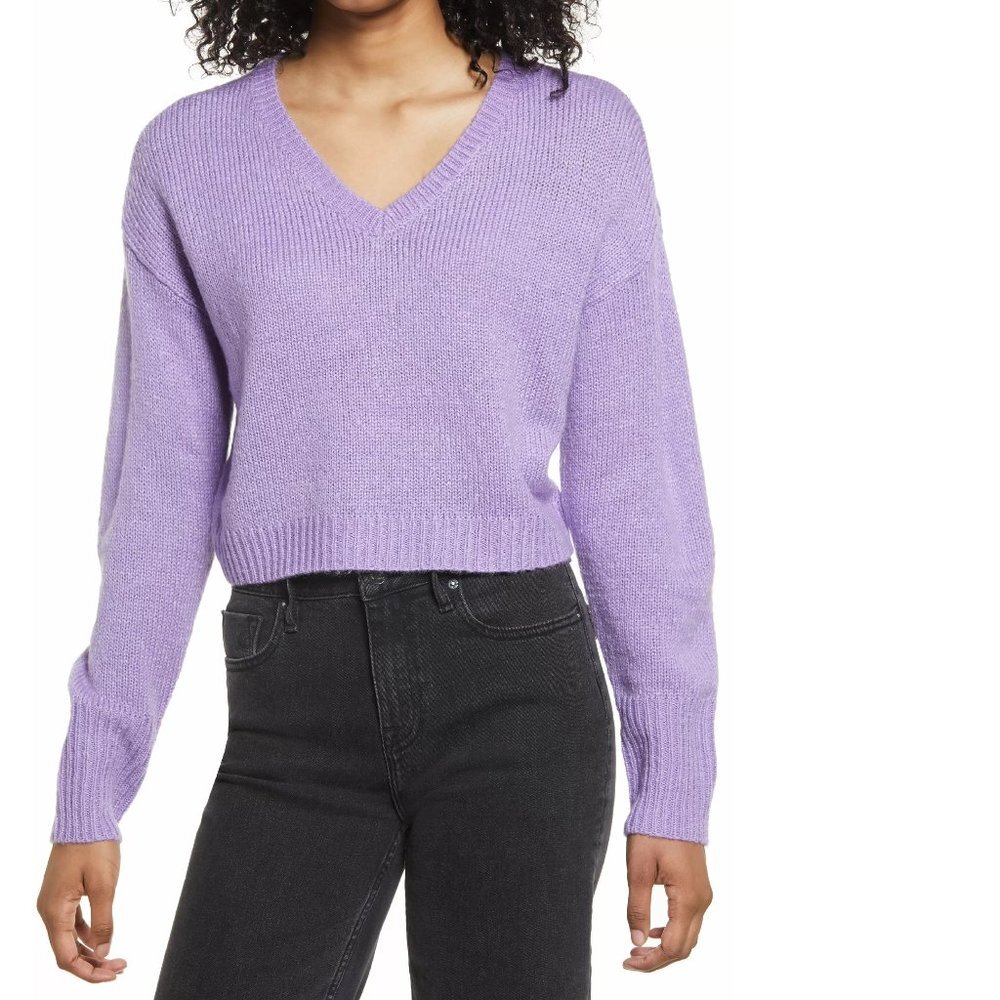 Bp. V-Neck Crop Sweater